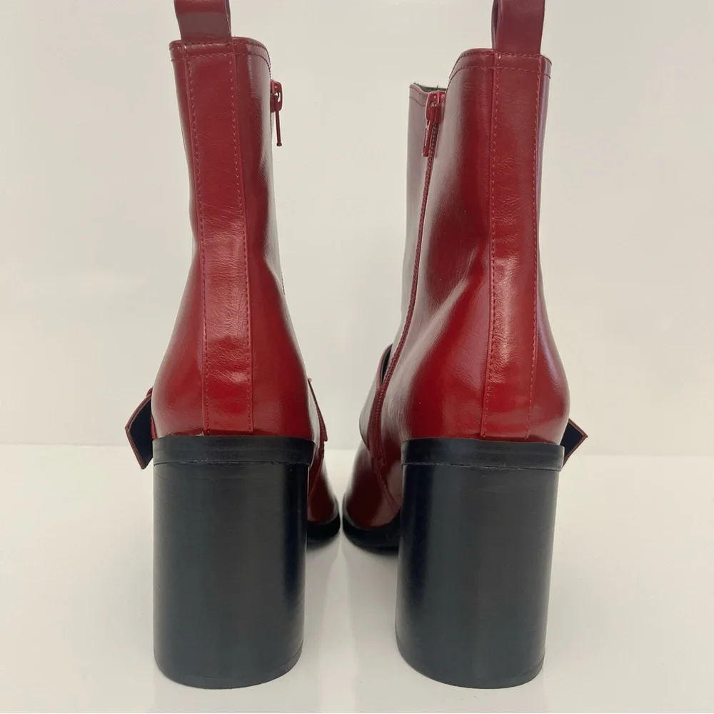 Dolce Vita Bria Red Harness Ankle Boots Womens 10 - Picture 10 of 13
